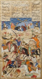 Four Persian miniature paintings, Iran, 19th C